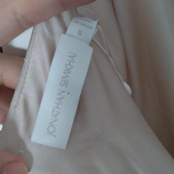 Jonathan Simkhai Signature Finley Gown Champagne - Picture 4 of 6